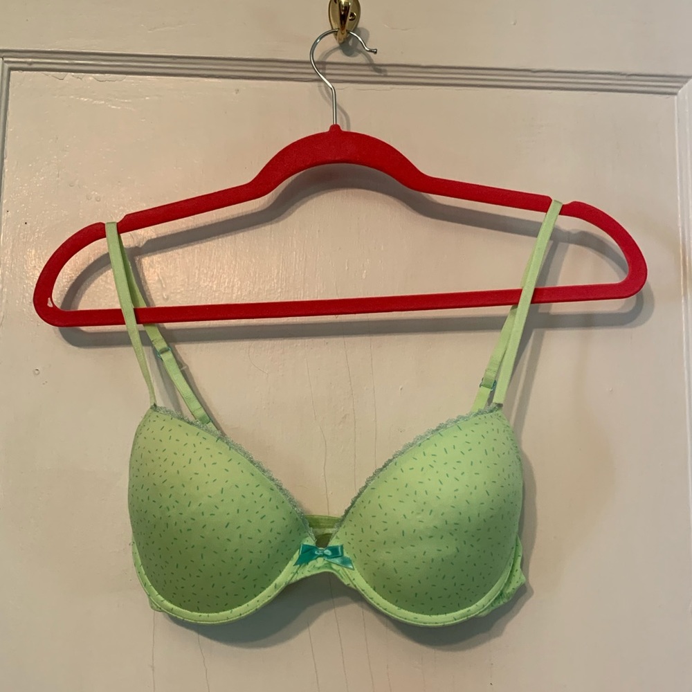 Xhilaration 34C green confetti bra